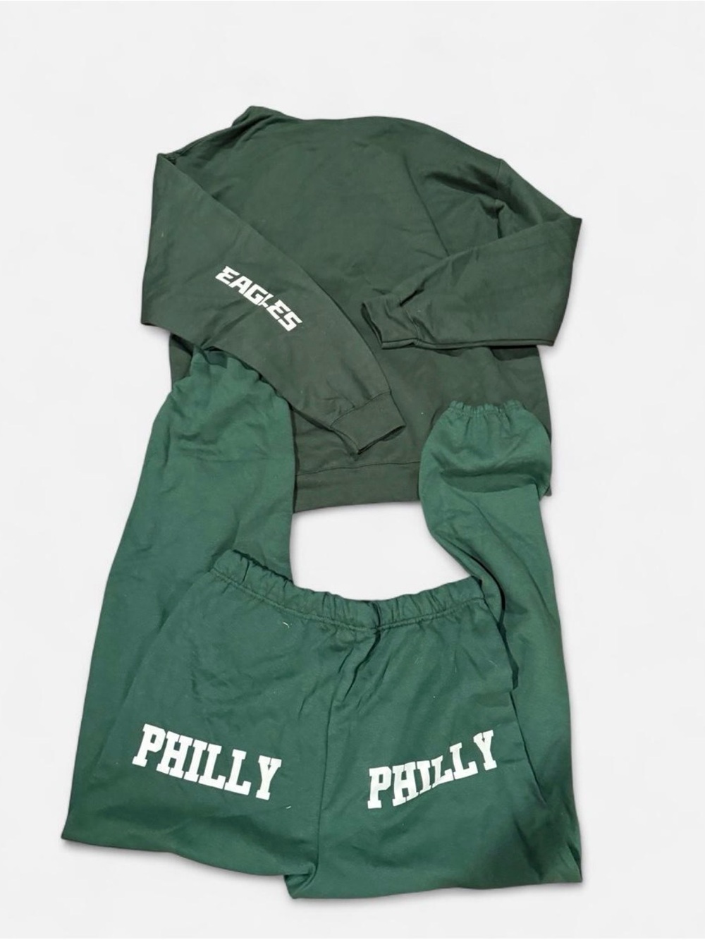 Jerzees Green 'Eagles' Women’s Sweat Set
